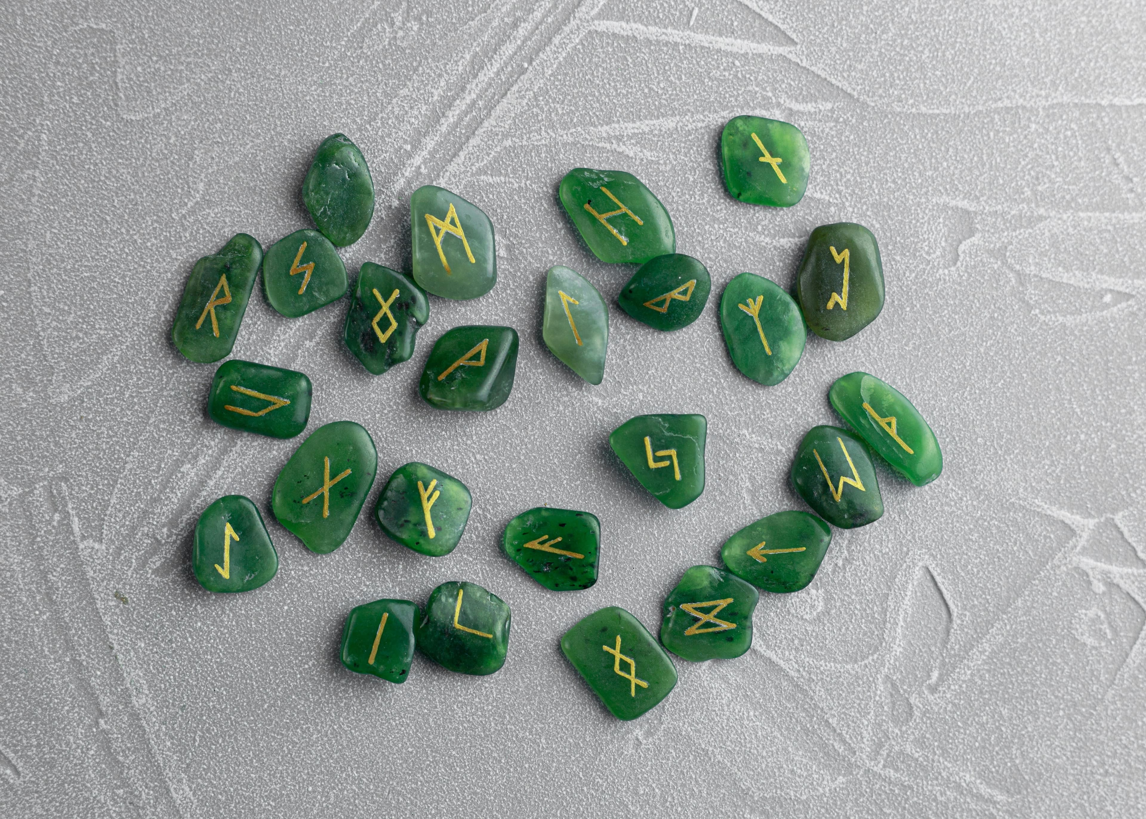 Image of a bunch of runes on a table