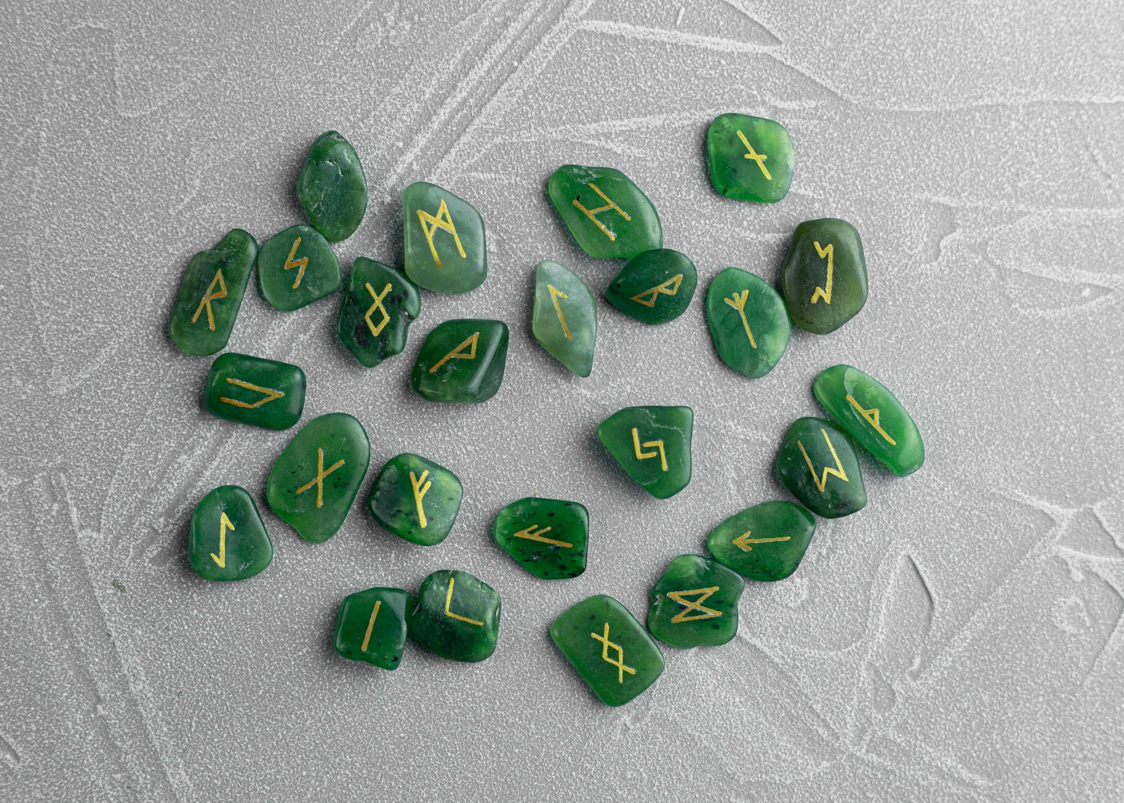 Image of a bunch of runes on a table